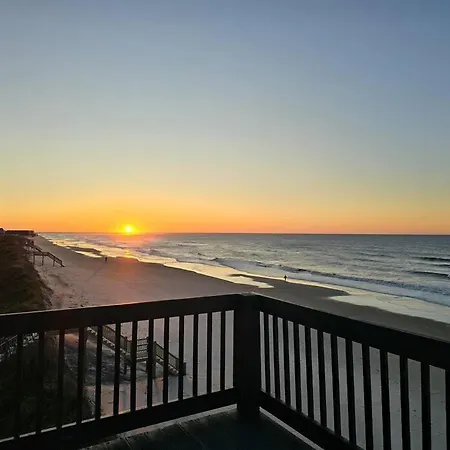 Oceanfront Pool Balcony At Ospreys Nest In North Topsail Beach